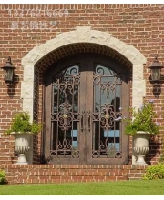 Wrought iron entrance doors
