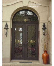 Wrought iron entrance doors