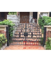 Small wrought iron courtyard gates