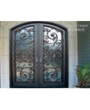 Wrought iron entrance doors